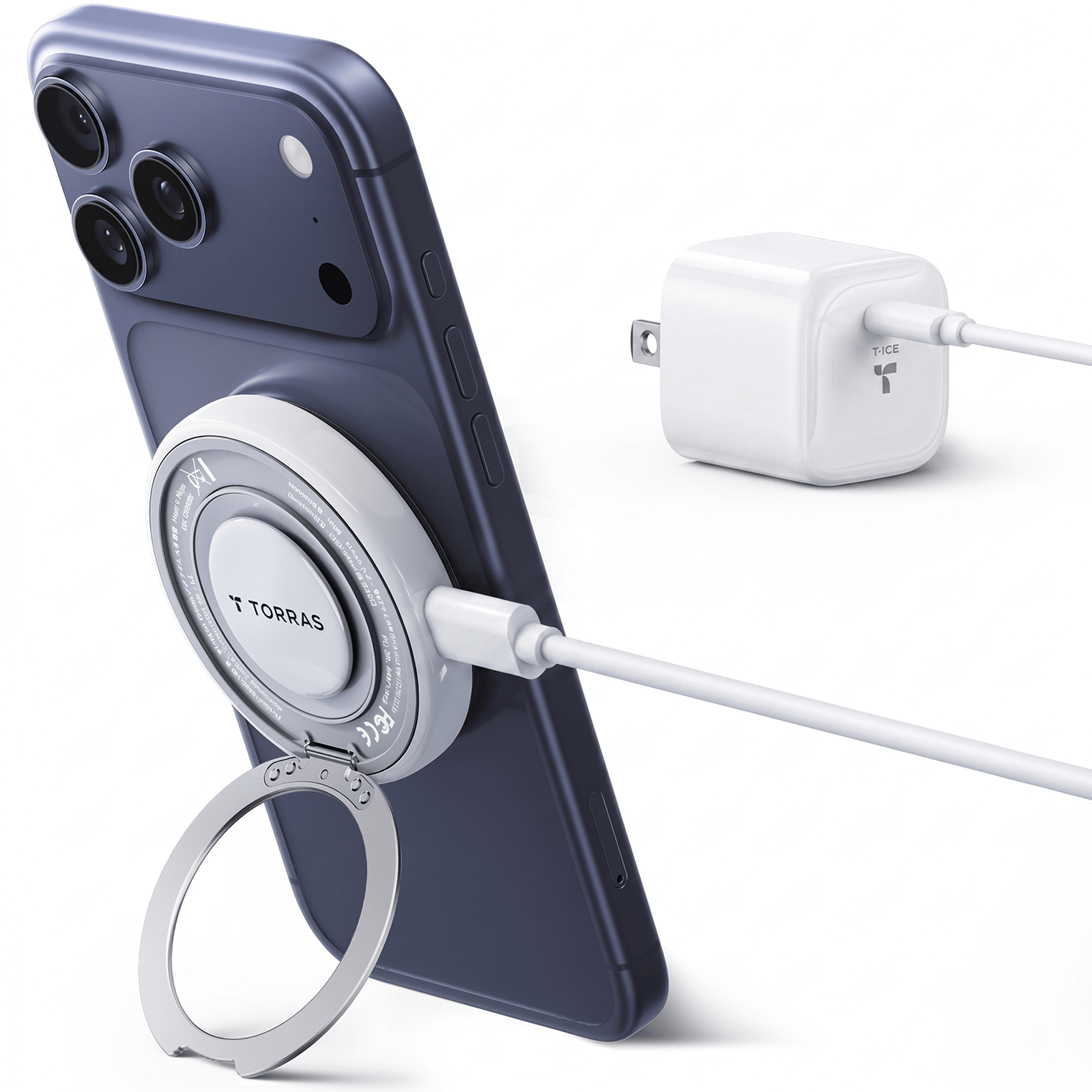 25W Qi2.2 MagSafe 充電器｜360°回転式ワイヤレススタンド – TORRAS-JP