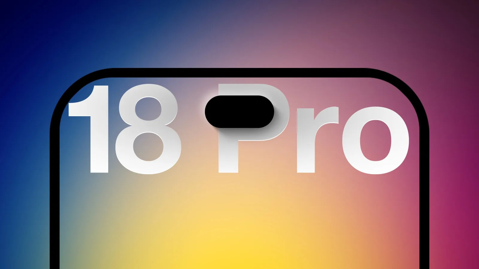 第三者が作成したiPhone 18 Proのイメージ画像。グラデーション背景に画面上部のDynamic Islandと「18 Pro」の文字