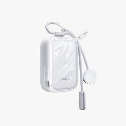 PearlGo 巻き取り 2in1 モバイルバッテリー10000mAh｜ Iphone & Apple Watch
