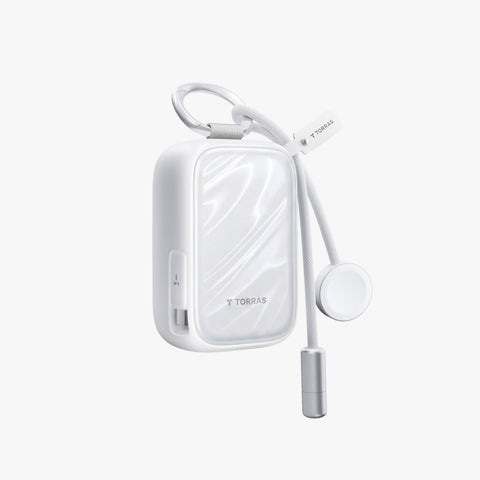 PearlGo 巻き取り 2in1 モバイルバッテリー10000mAh｜ Iphone & Apple Watch