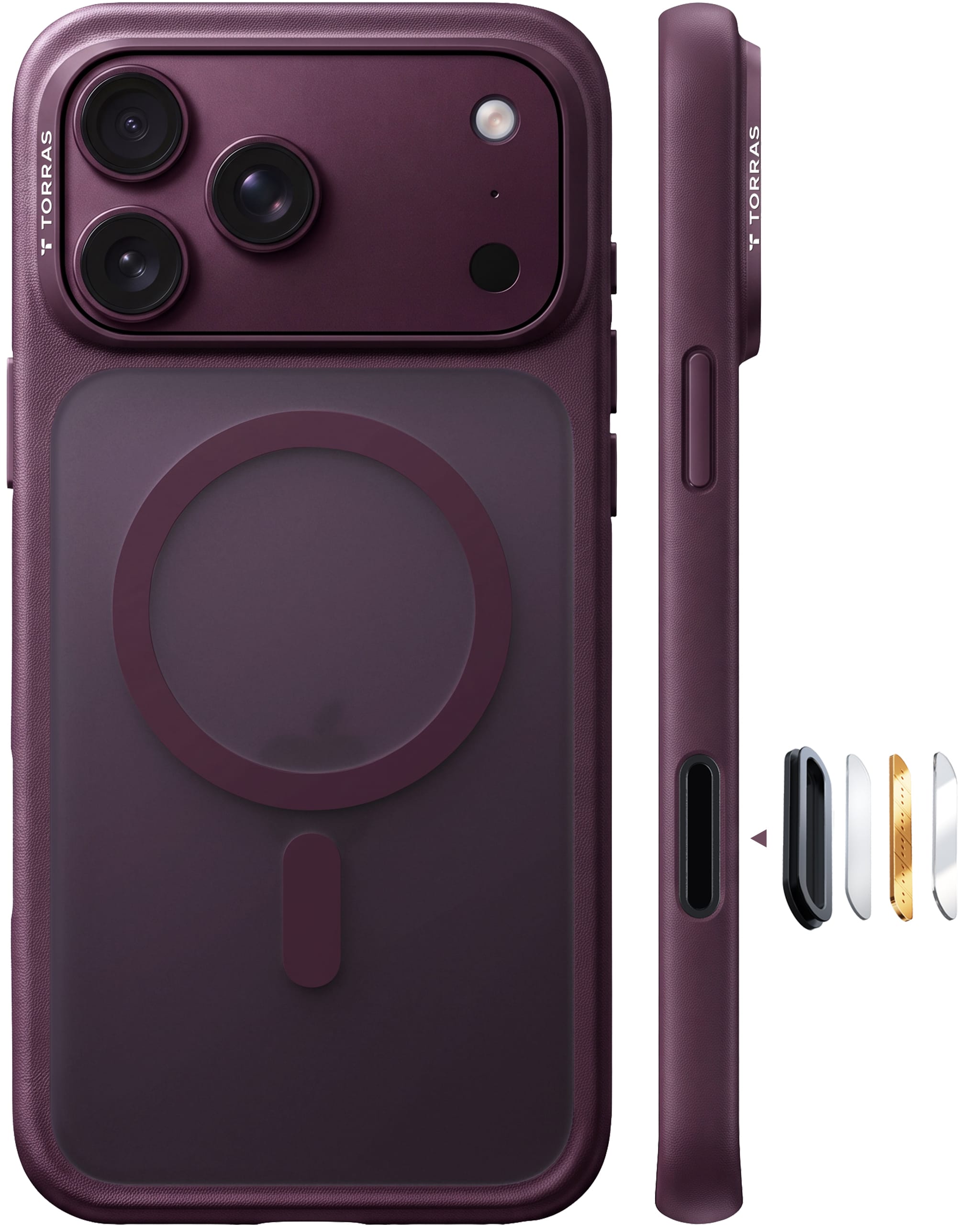 TORRAS iPhone 2026 Pro Max 用ケース 【米軍進化耐衝撃・高性能Magsafe対応】指紋防止 黄変防止 米軍保護工学 マグネット搭載 衝撃吸収 頑丈 カメラコントロールボタン付き ストラップホール 半透明 Guardian-Mag パープル