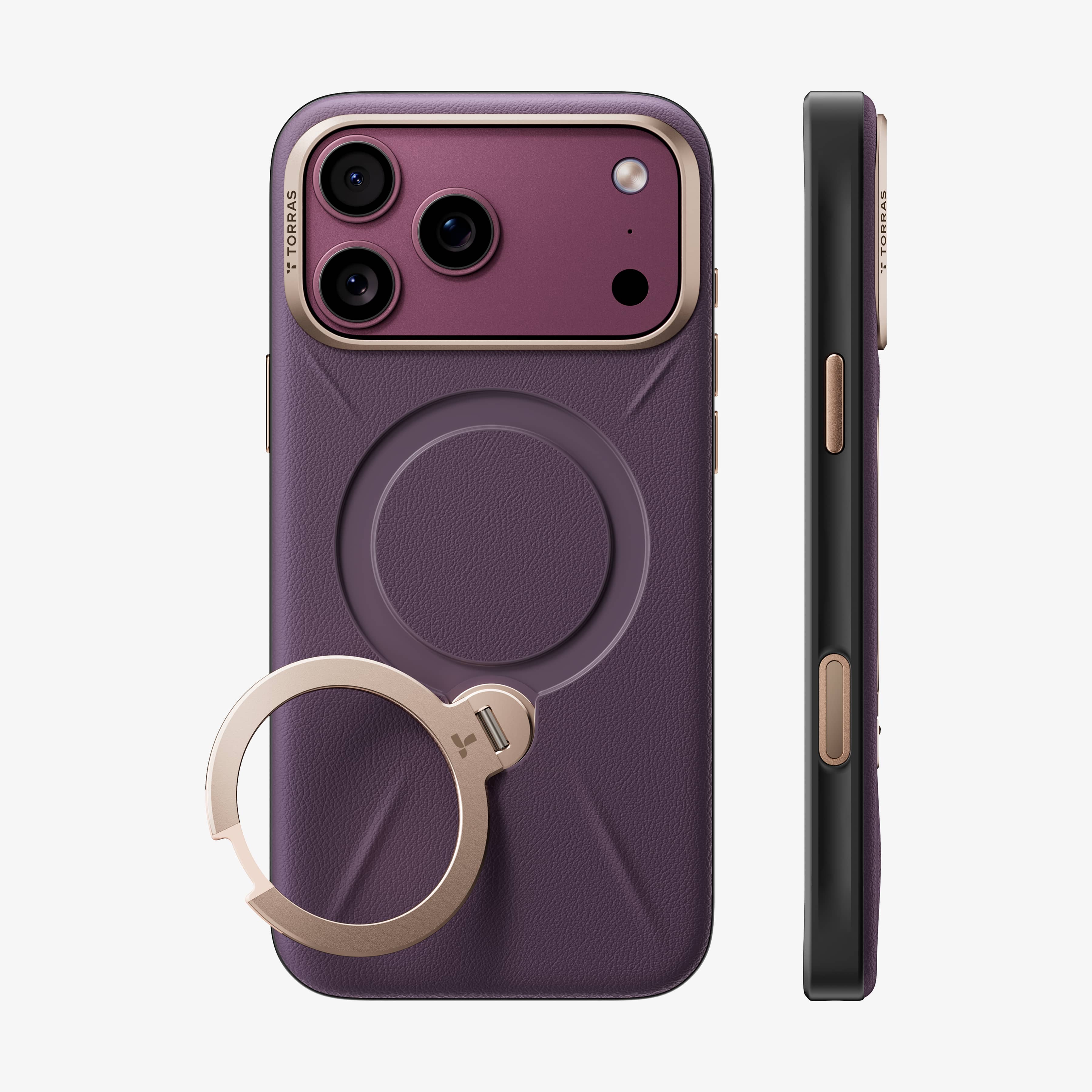 Ostand Q3 レザートーン | iPhone 18 Pro ケース | iPhone 18 Pro Max