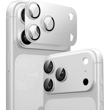 iPhoneトリプルリアカメラ用シルバーカメラレンズプロテクター