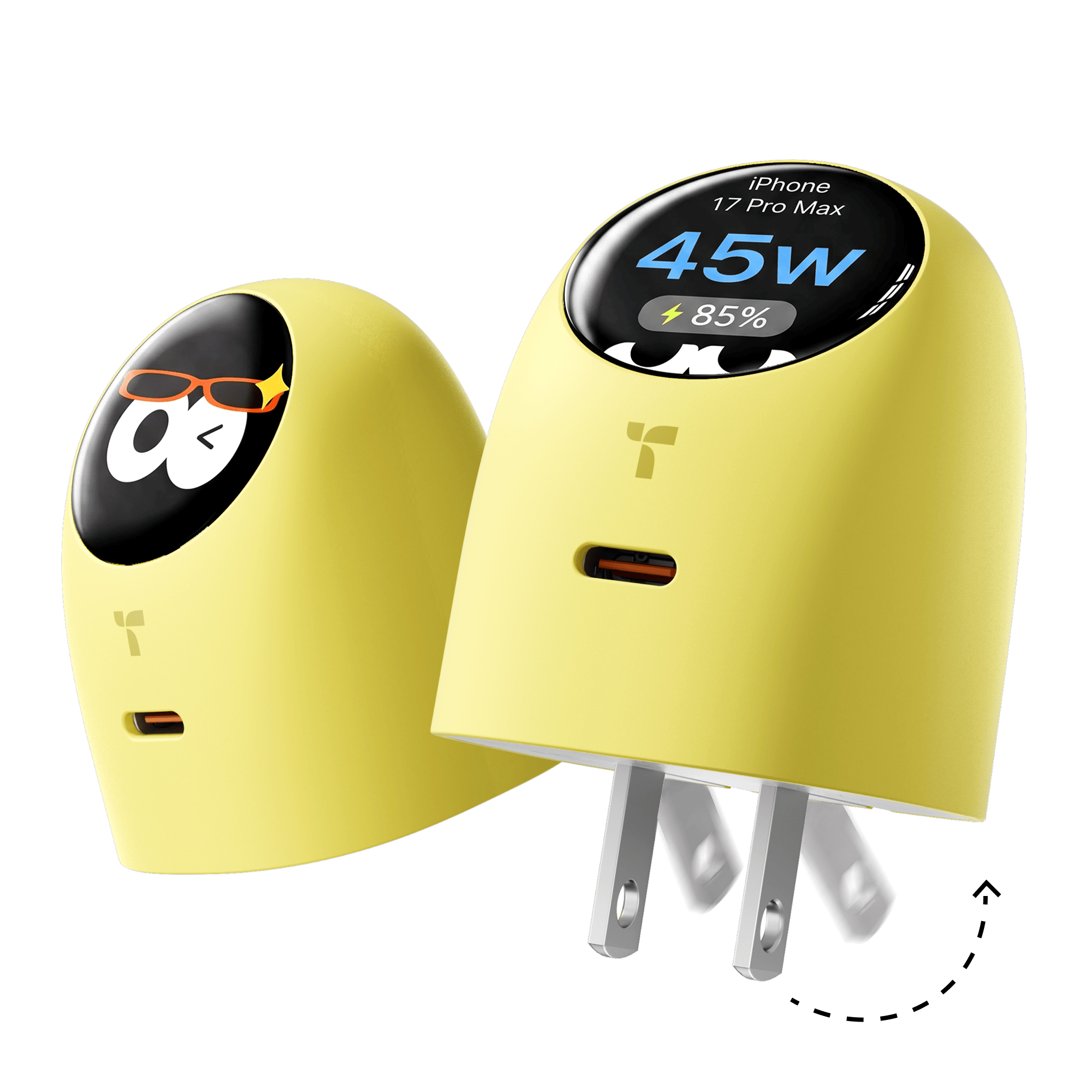 FlashEye Dot 45W 急速充電器 ディスプレイ付