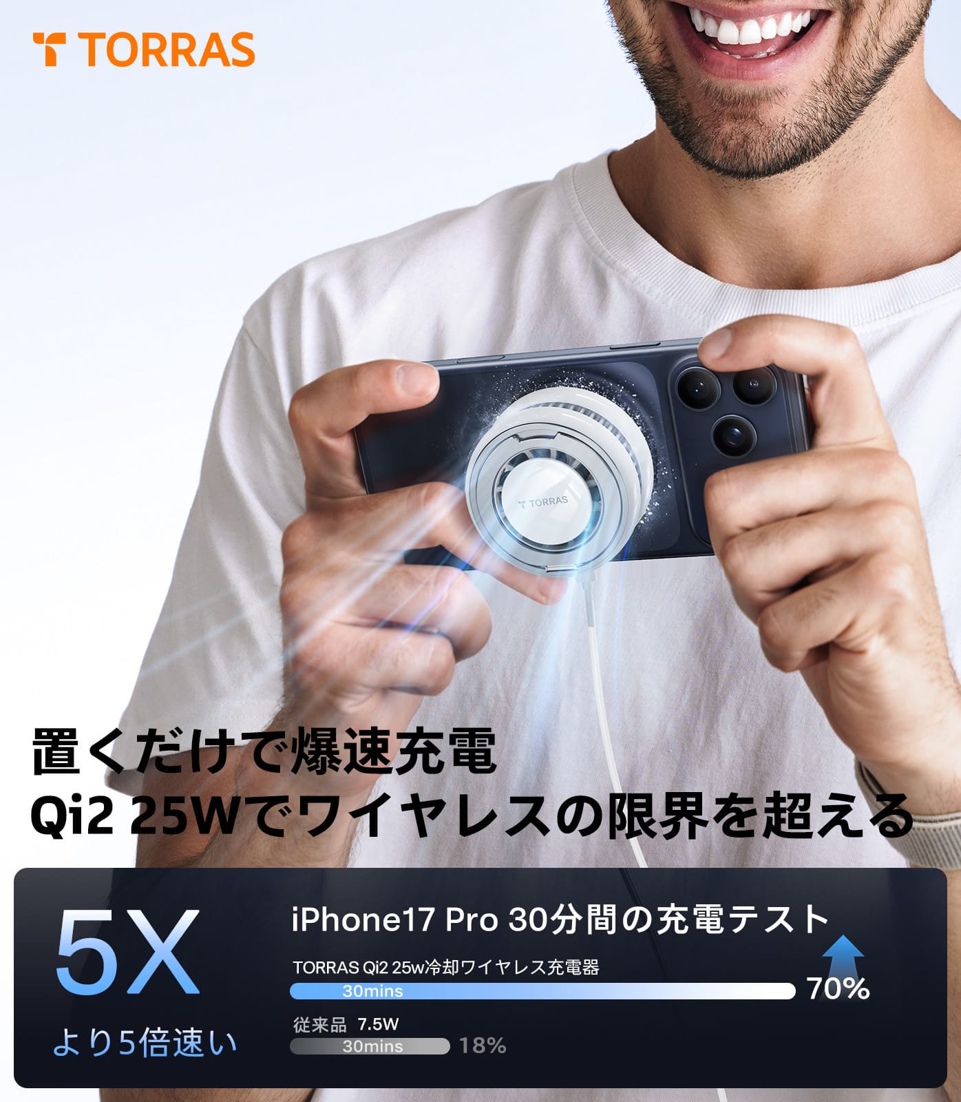Ostand PolarCircle Qi2.2 ワイヤレス充電器 | 冷却充電、バッテリーを