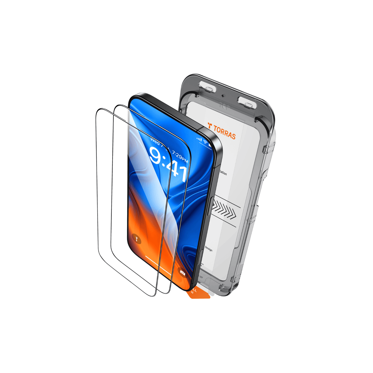 iPhone 16対応 強化ガラスフィルム | 簡単三步貼り付け | 耐久性・全面 iPhone 16対応 強化ガラスフィルム | 簡単三步貼り付け | 耐久性・全面