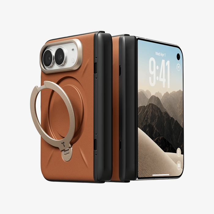 Ostand Q3 レザートーン スタンドケース iPhone Duo 用