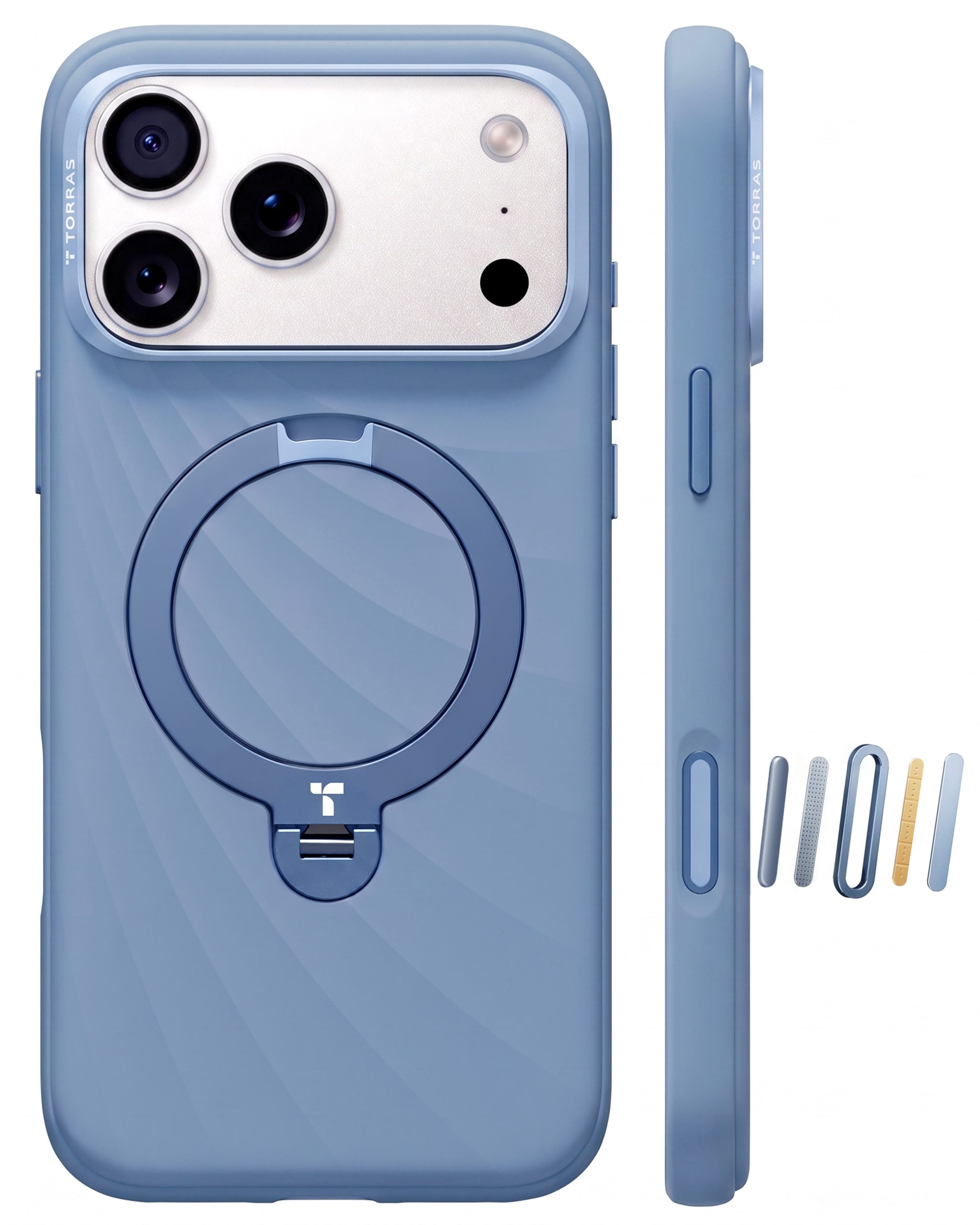 【新型シリコーン・柔らかく快適な手触り】TORRAS iPhone 2026 Pro 用 ケース MagSafe対応 リング スタンド 360°定点回転 縦横両対応 マグネット搭載 カメラコントロールボタン 米軍規格 耐衝撃 指紋防止 Ostand Q3 Wind