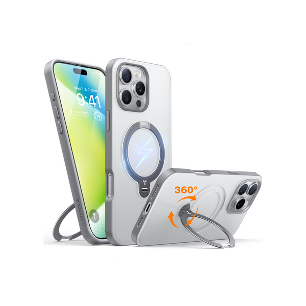 iPhone16用ケース ゼンマイ式スタンド カメラコントロール対応 iPhone 16 スタンドケース|ゼンマイ式スタンドケース|Magsafe
