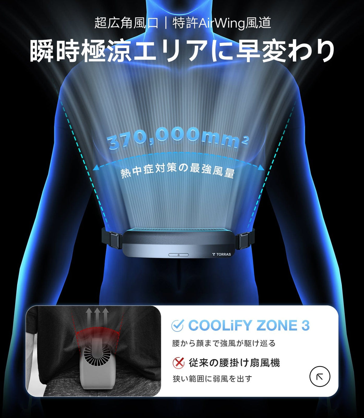 TORRAS Belt Fan, Seat Fan [COOLiFY ZONE 3] – TORRAS-JP