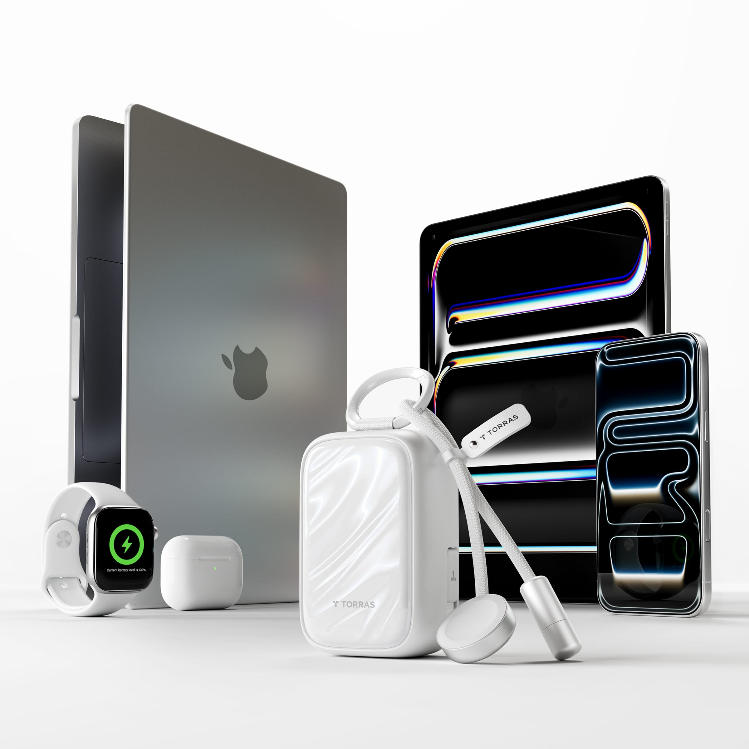 PearlGo 巻き取り2in1モバイルバッテリー10000mAh｜ Iphone&Apple