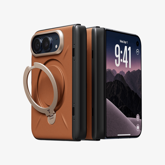Ostand Q3 レザートーン スタンドケース iPhone Duo 用