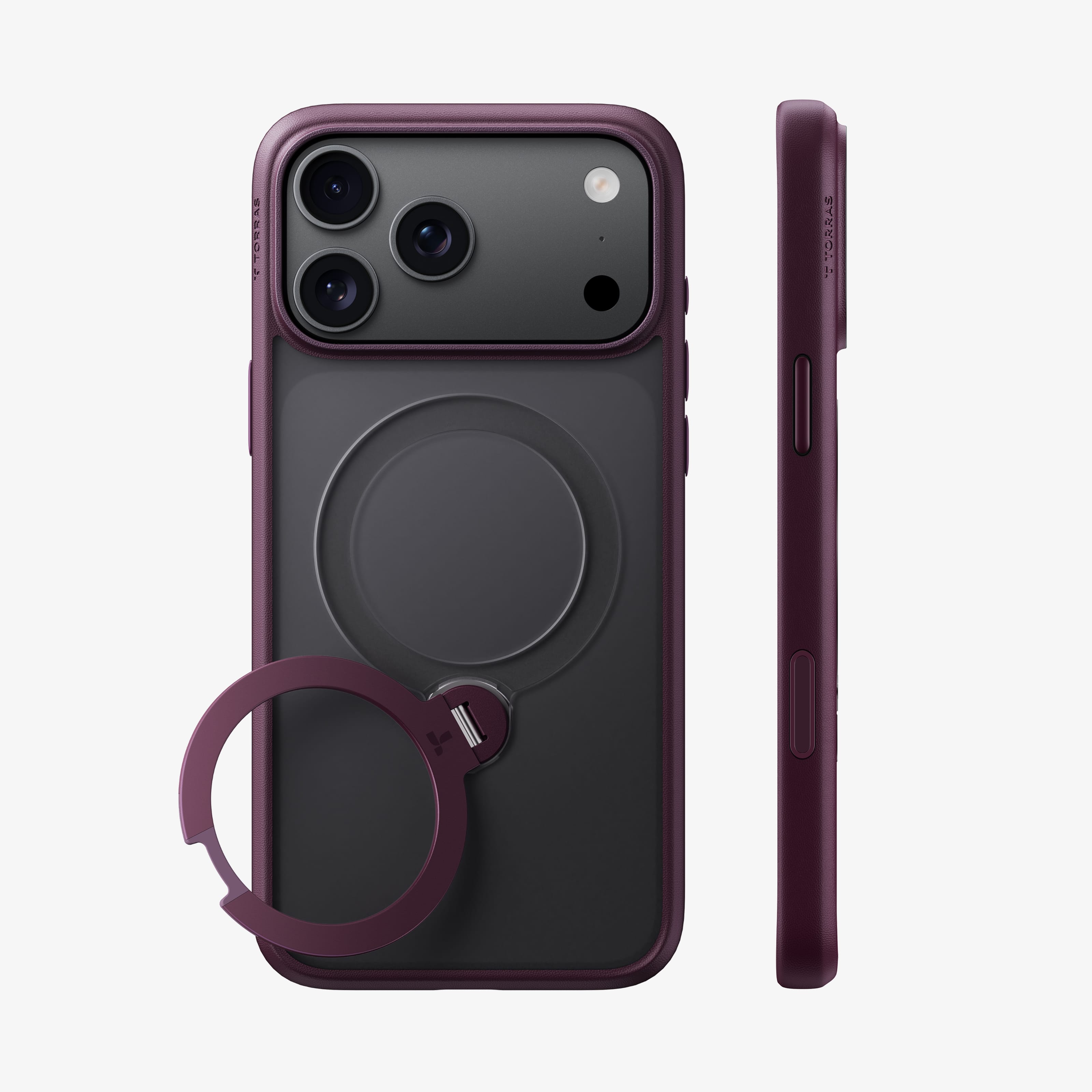 TORRAS iPhone16pro用ケース スタンド機能付き iPhone 16 ケース | 360度回転スタンド | MagSafe対応 – TORRAS-JP