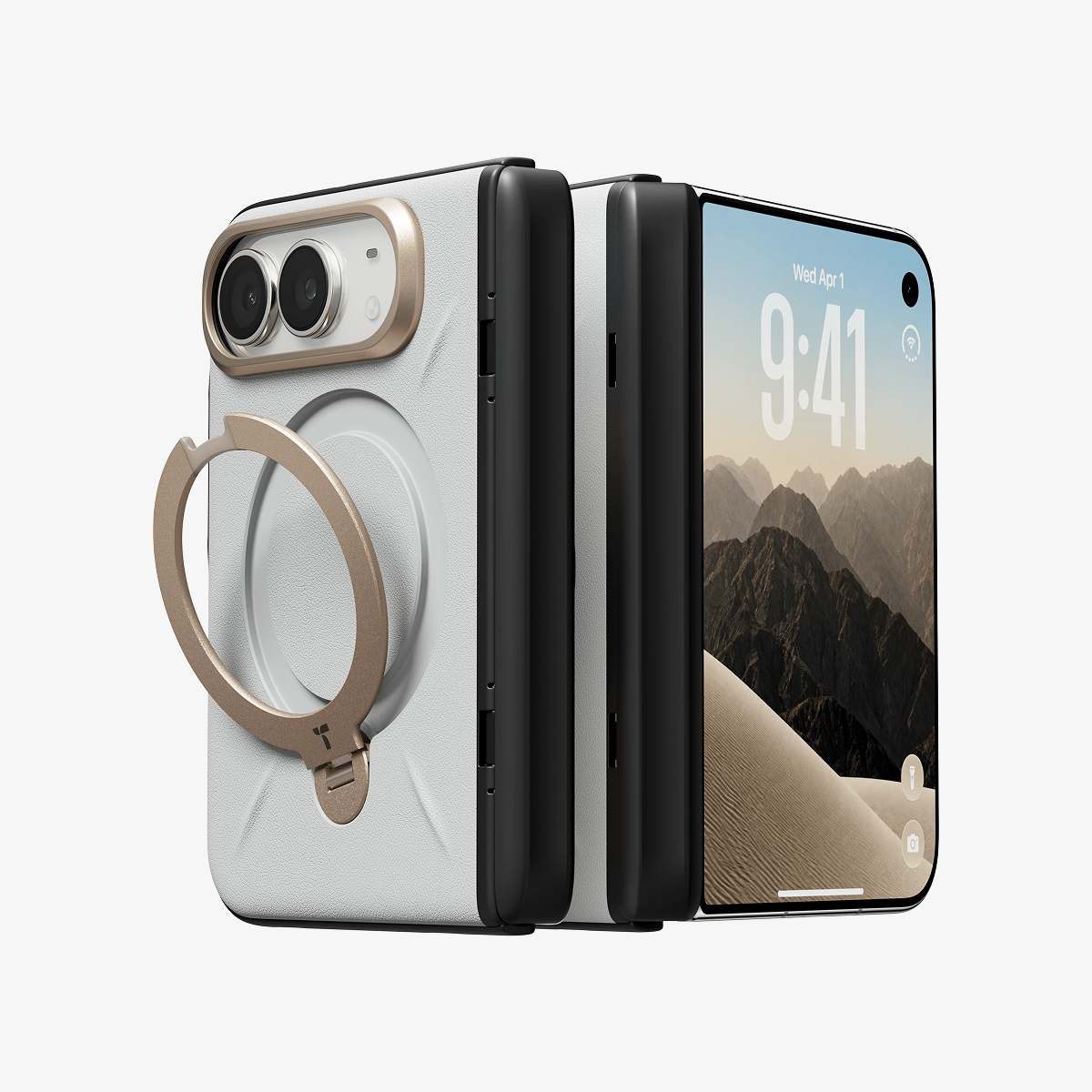 Ostand Q3 レザートーン スタンドケース iPhone Duo 用
