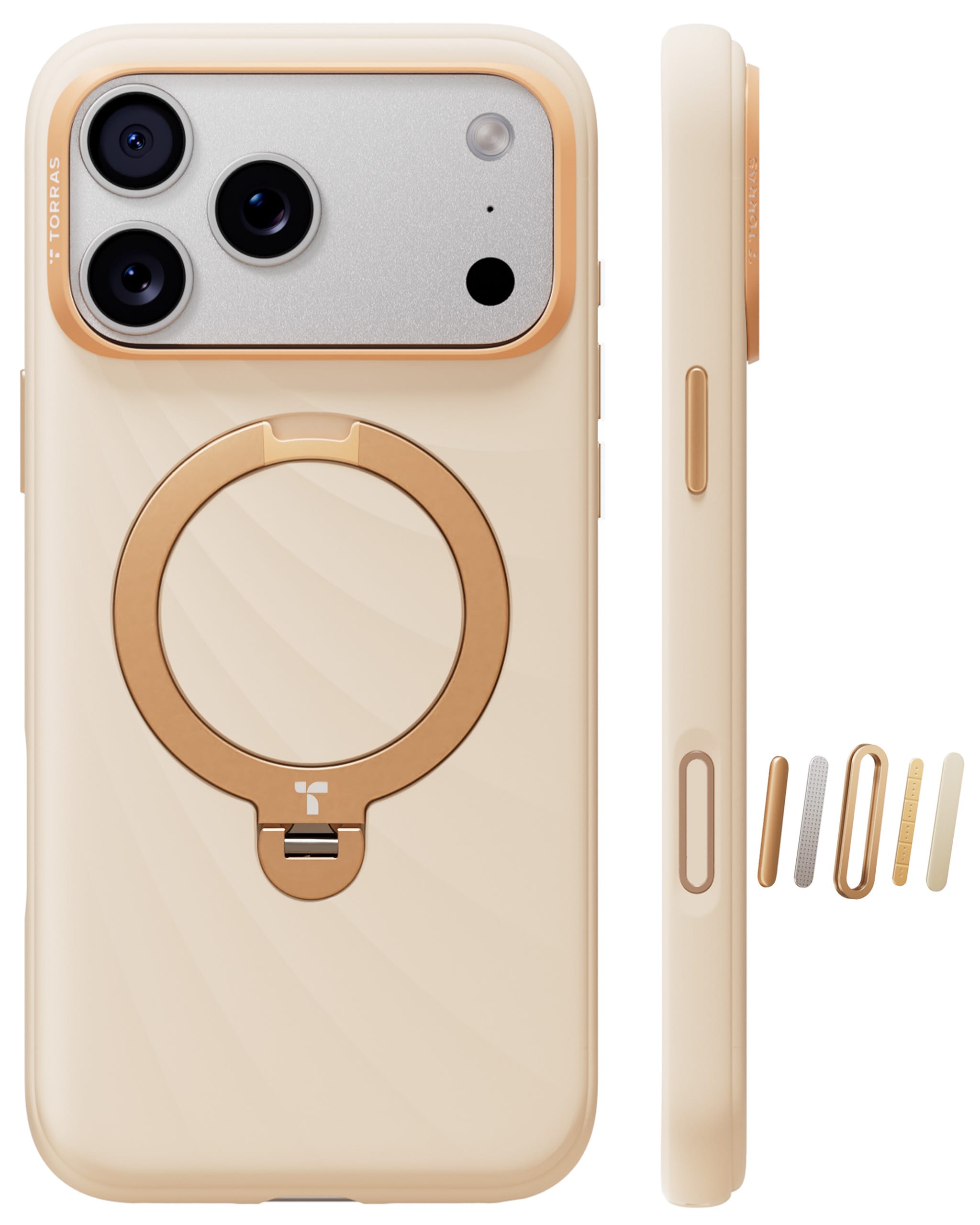 【新型シリコーン・柔らかく快適な手触り】TORRAS iPhone 2026 Pro Max 用 ケース MagSafe対応 リング スタンド 360°定点回転 縦横両対応 マグネット搭載 カメラコントロールボタン 米軍規格 耐衝撃 指紋防止 Ostand Q3 Wind