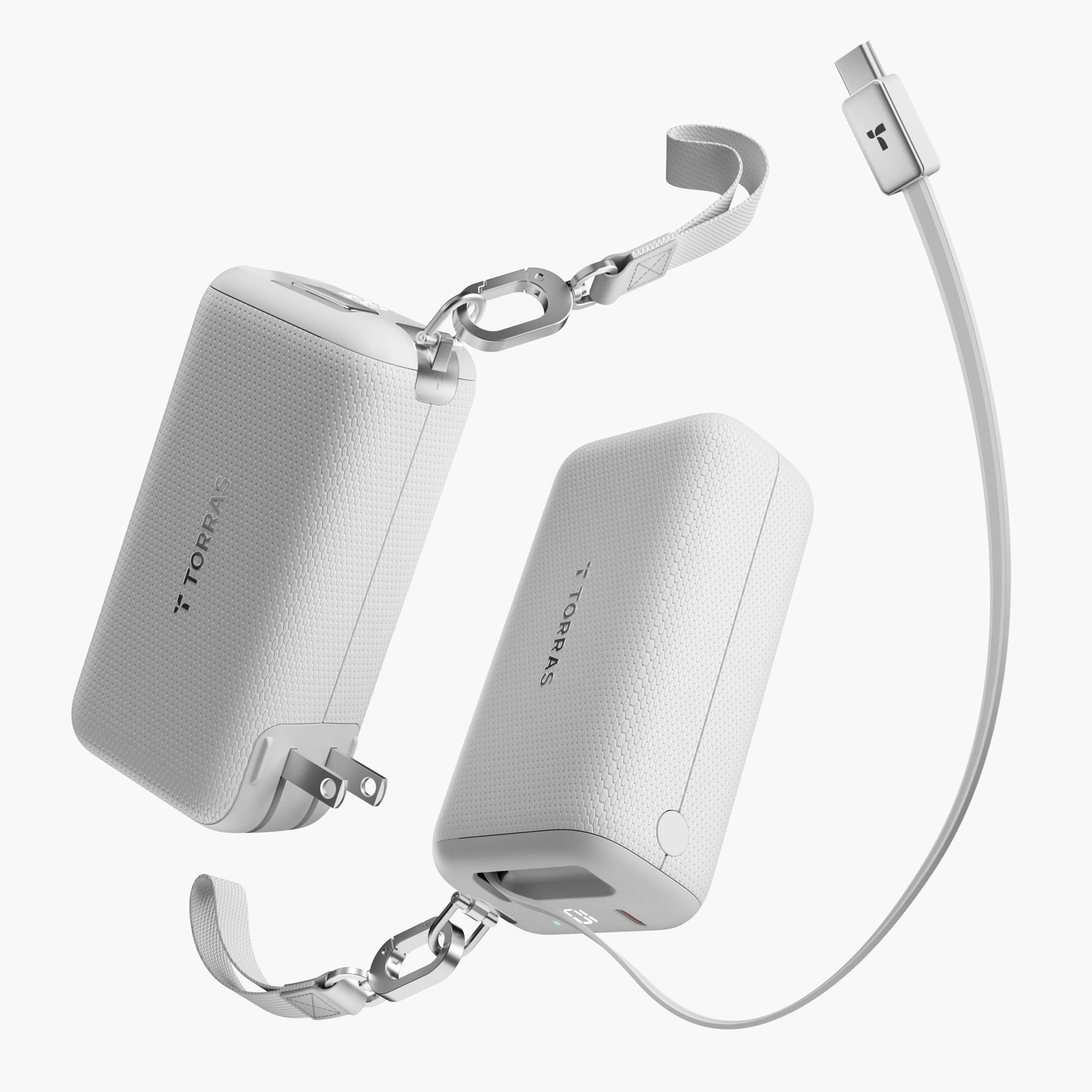 TORRAS FlexLine 3-in-1 Cube モバイルバッテリー FlexLine 3-in-1 Cube モバイルバッテリー 10000mAh 自動巻き取り式