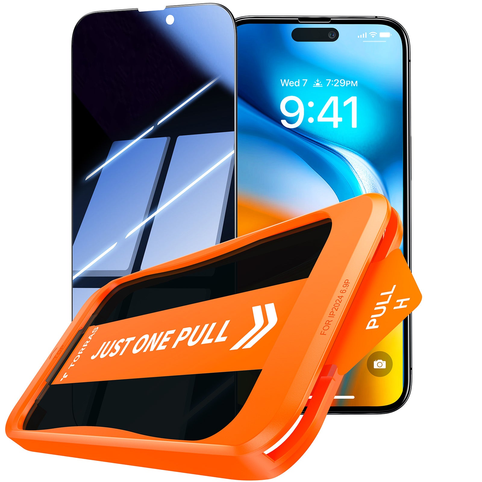TORRAS  iPhone 16 / 15 用 ガラスフィルム 覗き見防止  GlassGo Ultra