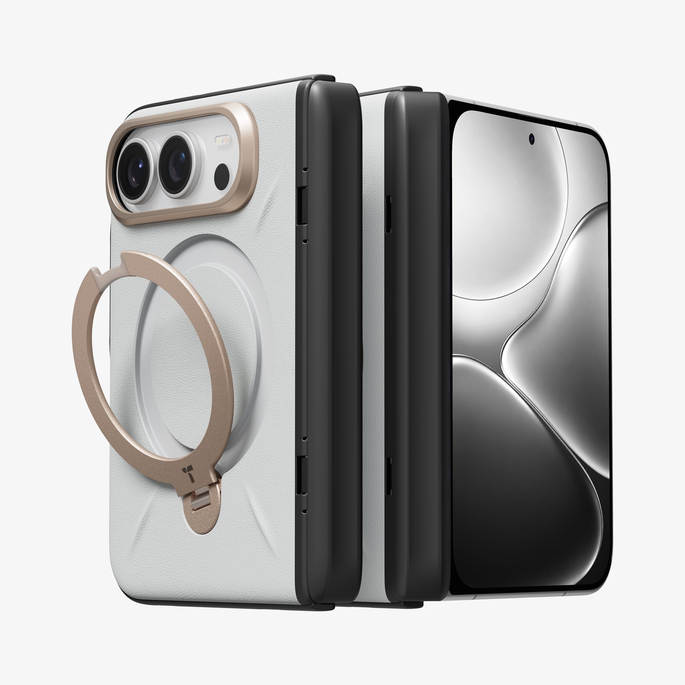 Ostand Q3 レザートーン iPhone Duo スタンドケース