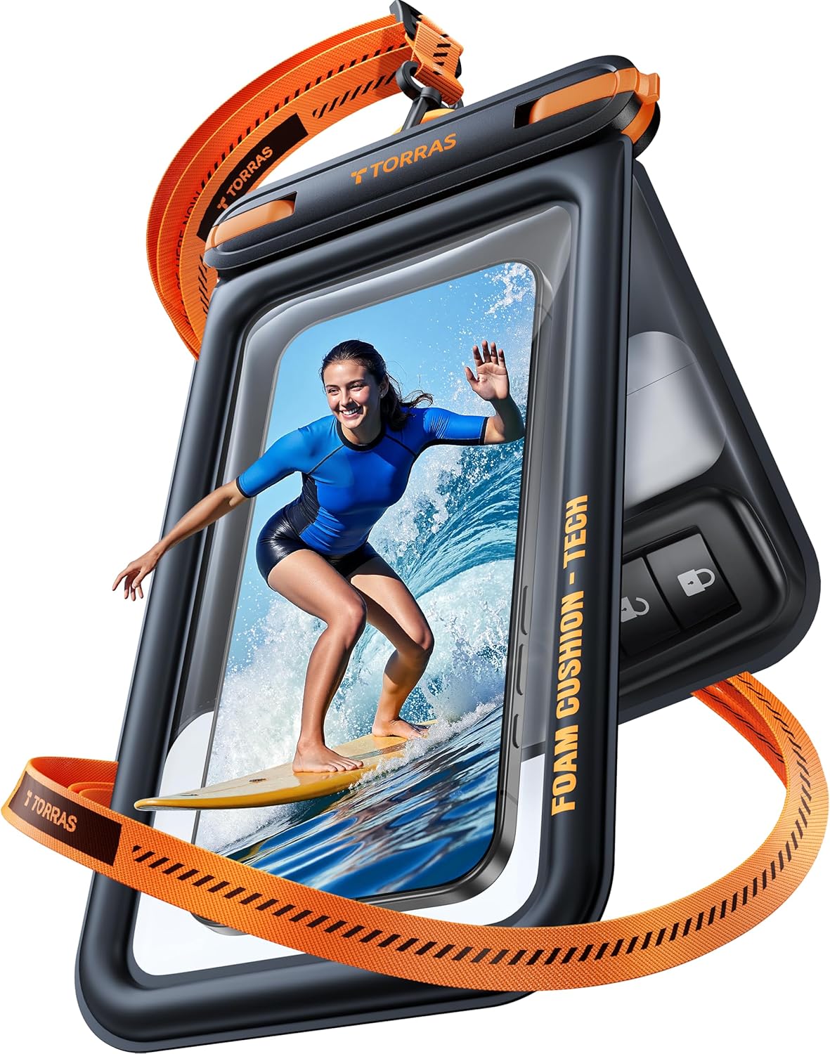 TORRAS 携帯防水ケース 7インチ以下スマホ対応 FlowPockets