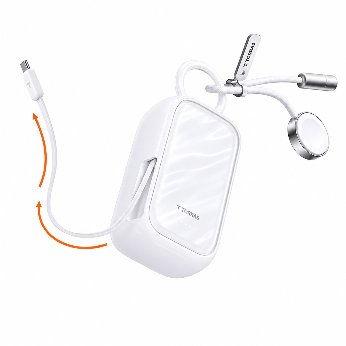 TORRAS PearlGo 2in1 モバイルバッテリー 10000mAh PearlGo 巻き取り2in1モバイルバッテリー10000mAh｜ Iphone&Apple