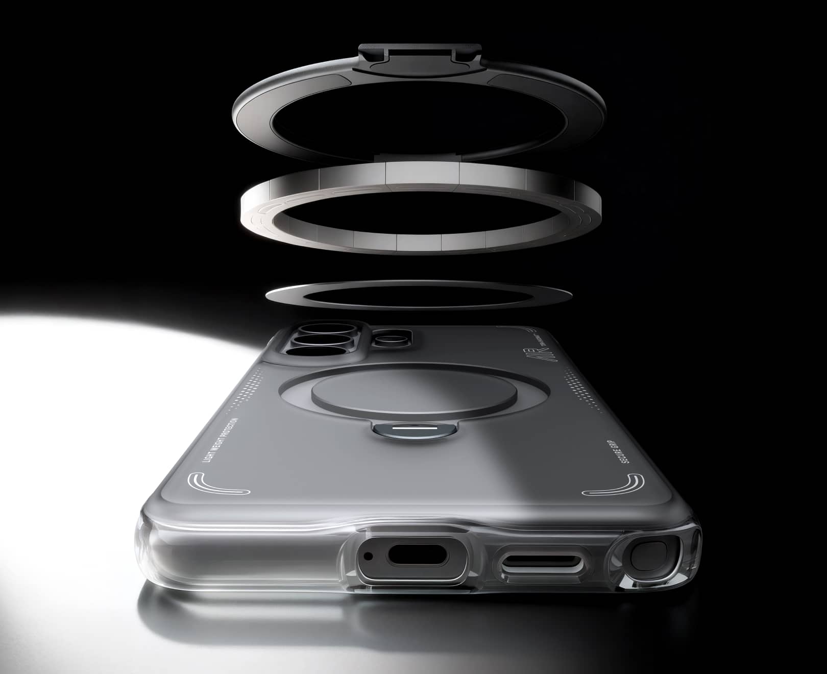 ワイヤレス充電&マグネット吸着