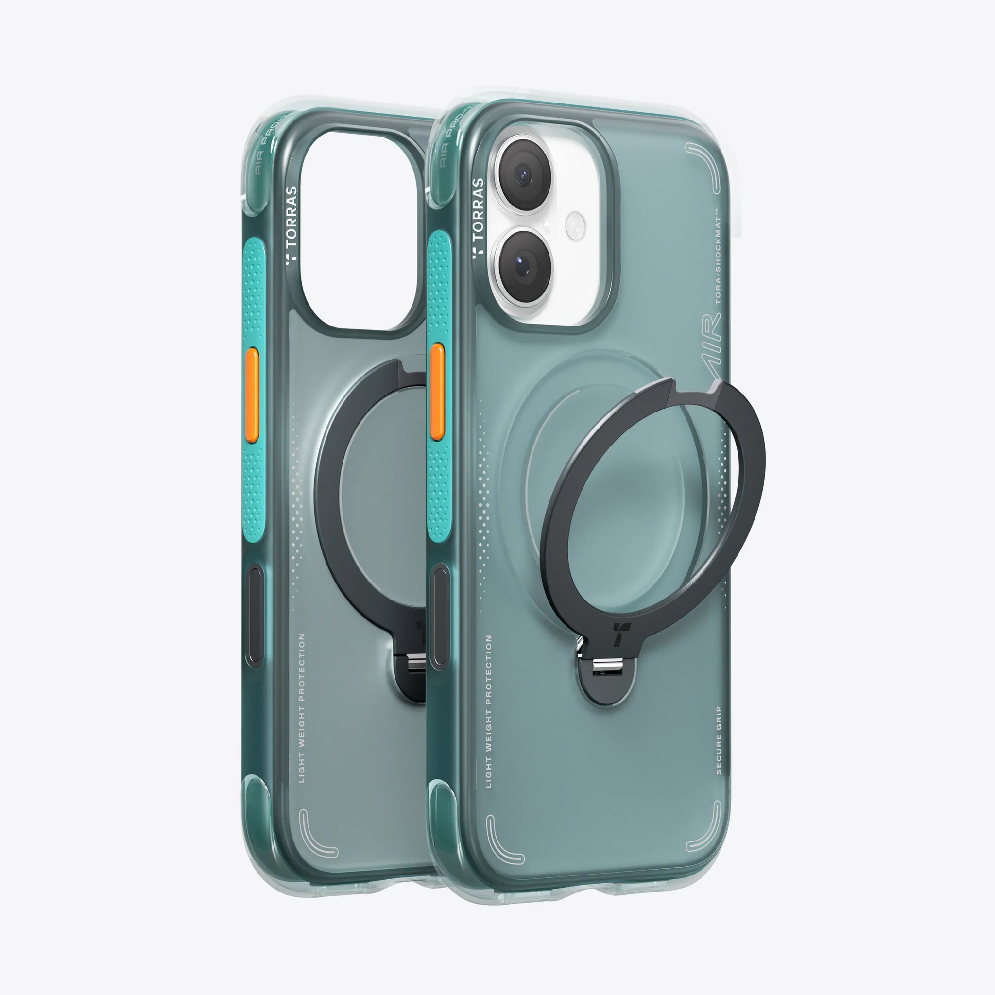 TORRAS Ostand Q3 Air ティール色 iPhone 17 Pro Max ケース、リングスタンド、MagSafe、Air Pro 保護機能搭載。