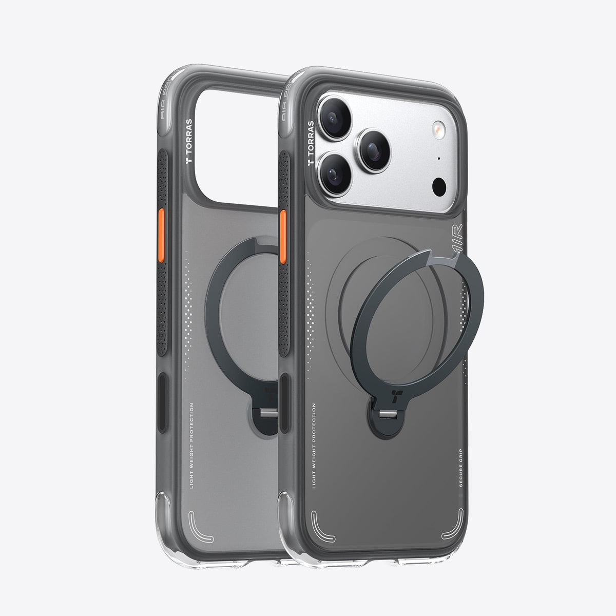 TORRAS Ostand Q3 Air clear iPhoneケース、リングスタンド、MagSafe、「LIGHT WEIGHT PROTECTION」搭載。