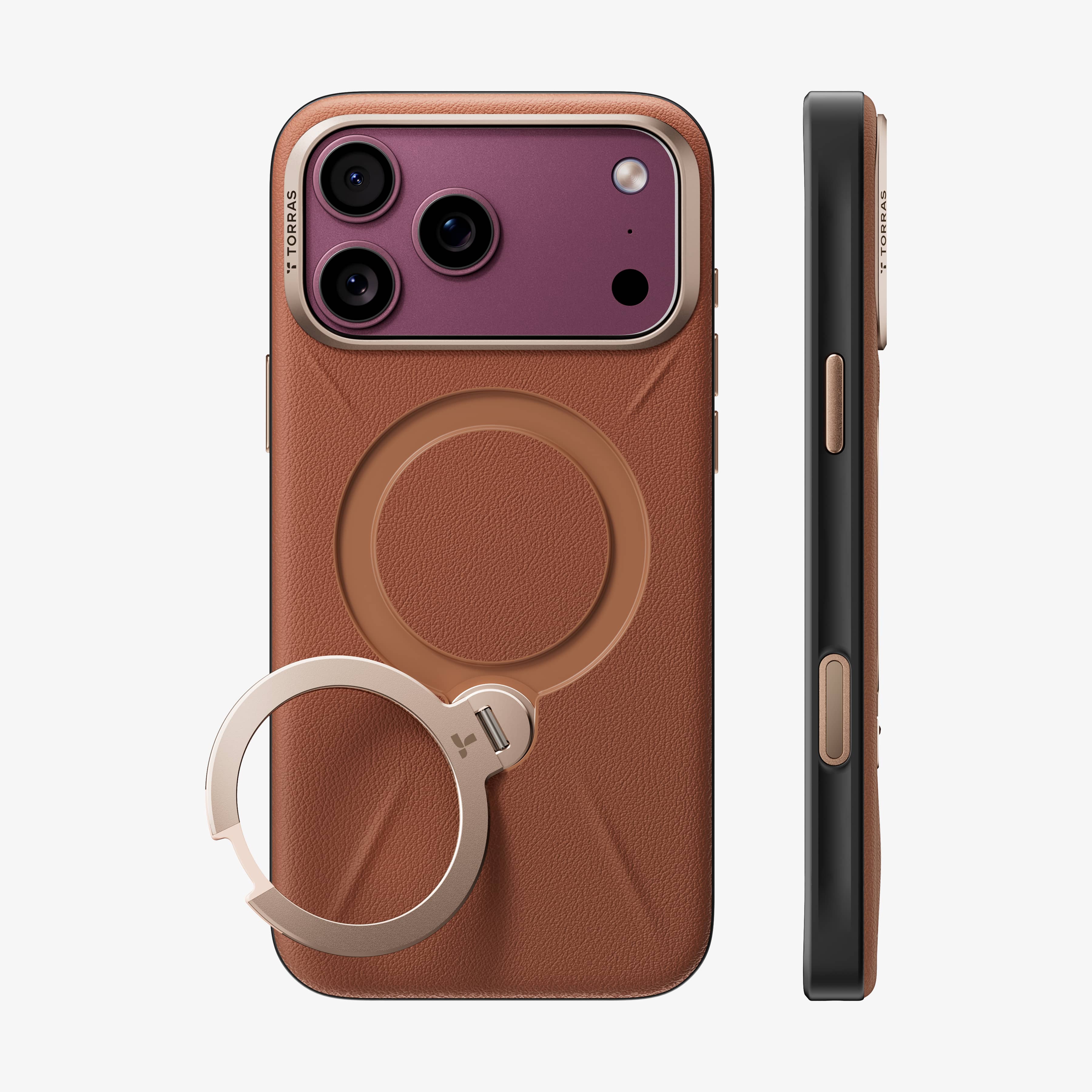 Ostand Q3 レザートーン | iPhone 18 Pro ケース | iPhone 18 Pro Max