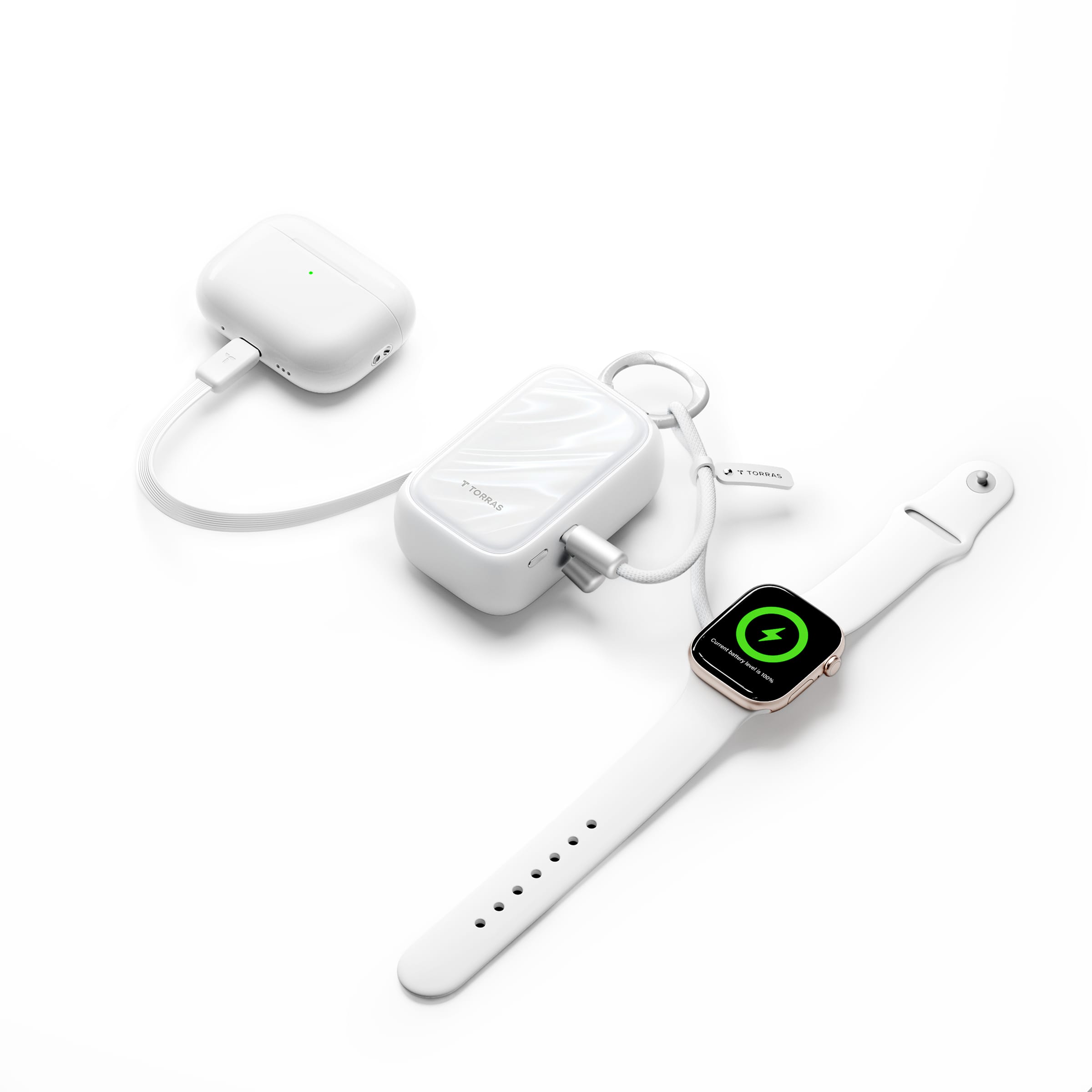 PearlGo 巻き取り2in1モバイルバッテリー10000mAh｜ Iphone&Apple