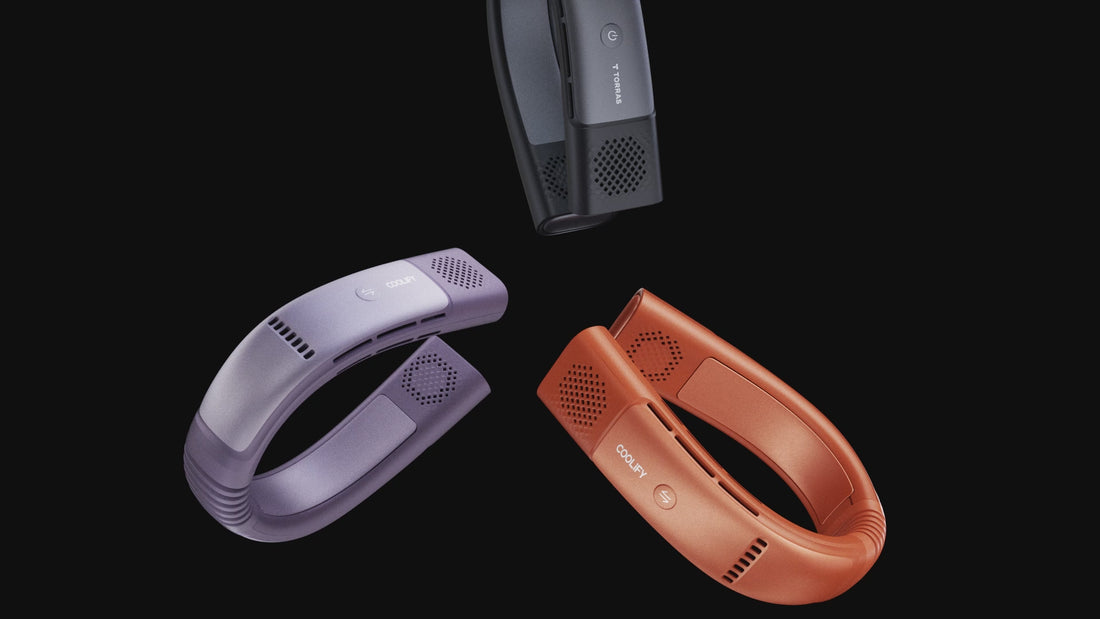 TORRAS ネッククーラー COOLIFY 2S TORRAS ネッククーラー 冷却プレート 首掛け扇風機 APP機能 ネックファン 急速充電 5000mAh ブラック rinokke_my-202304-1