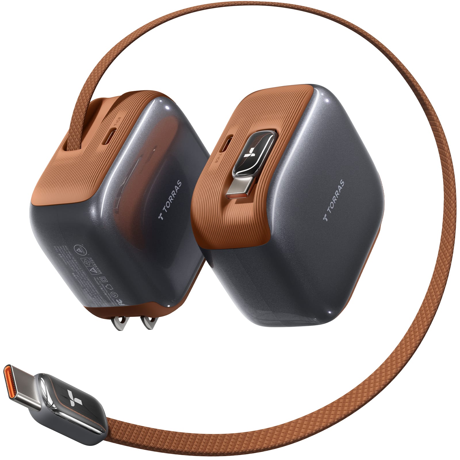 FlexLine Pro 60W 巻き取り式急速充電器 | 100cmケーブル内蔵 – TORRAS-JP